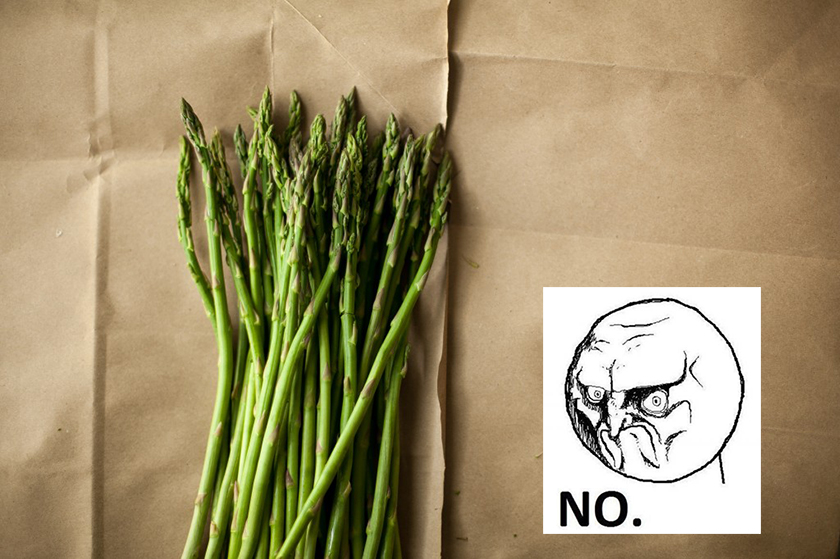 asparagus Why yes, I did use Photoshop to make this. What a waste of $1,000.
